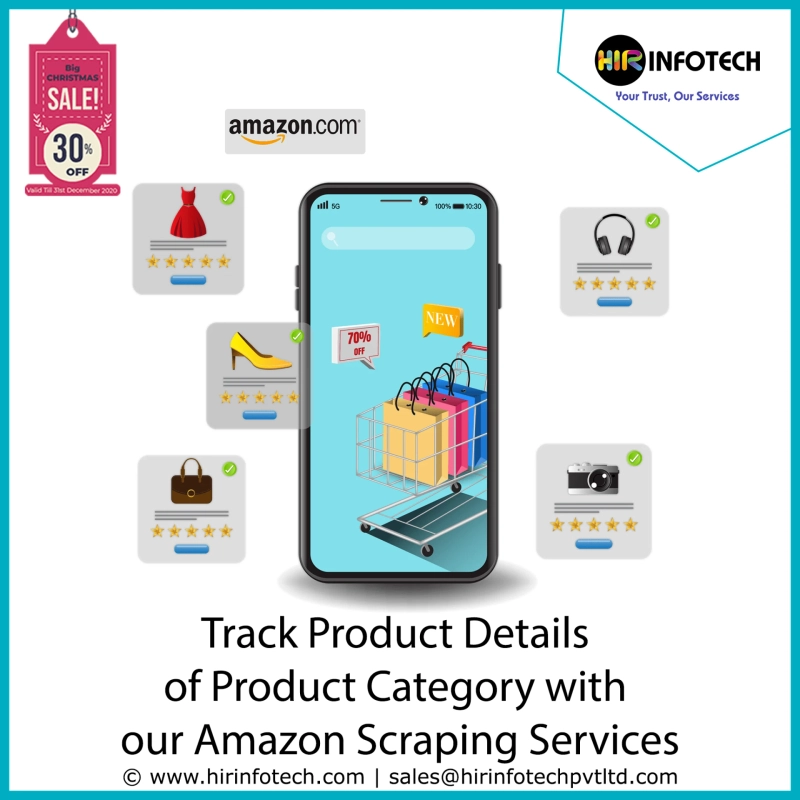 Track Product Details of any Product Category with our Amazon Scraping Services