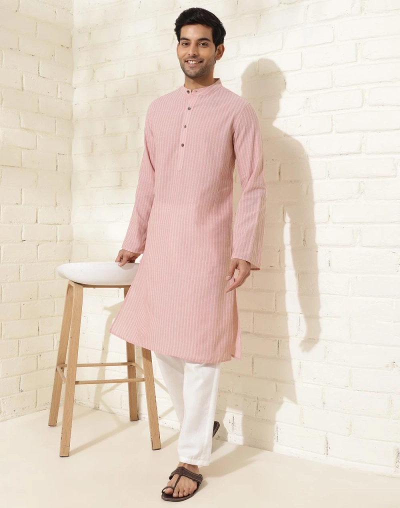 The Rise of Pink Kurtas in Men’s Fashion: Embracing Color with Confidence