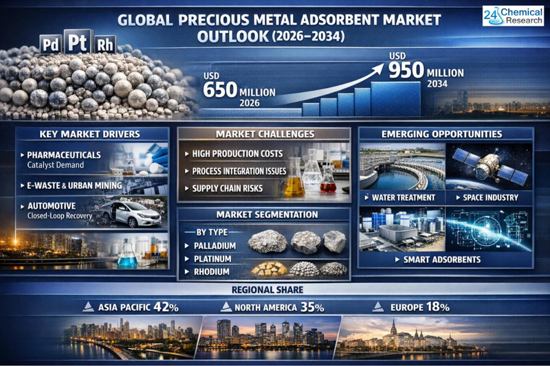 Global Precious Metal Adsorbent Market Poised for Steady Growth, Driven by Pharmaceutical and E-Waste Recycling Demand