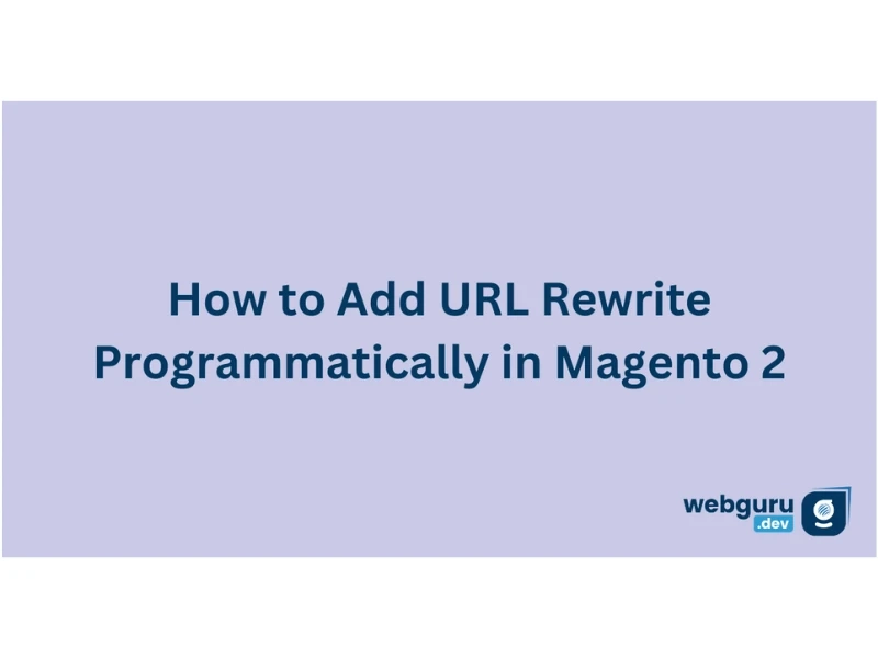 How to Add URL Rewrite Programmatically in Magento 2