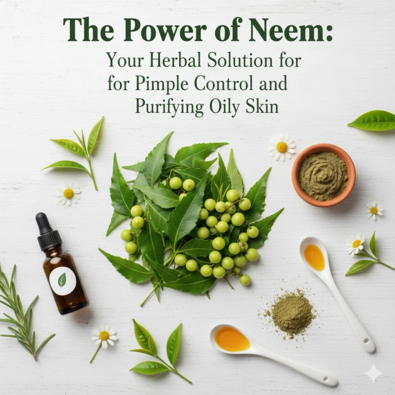 The Power of Neem: Your Herbal Solution for Pimple Control and Purifying Oily Skin