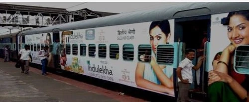 Train advertisement-Medium getting maximum ROI for brand visibility !!