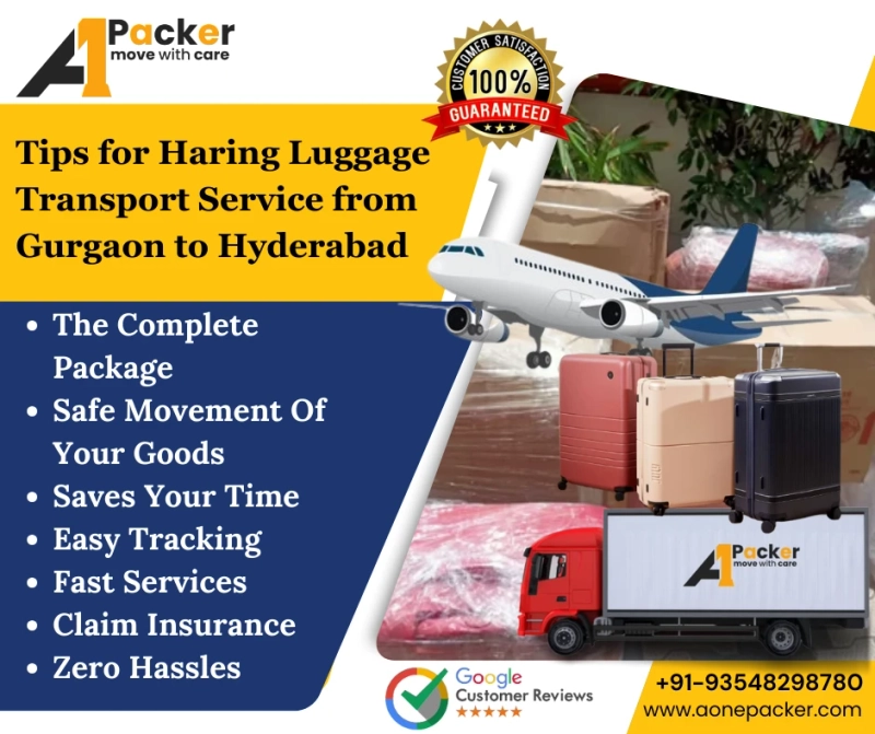 Tips for Hiring the Right Luggage Transport Service from Gurgaon to Hyderabad