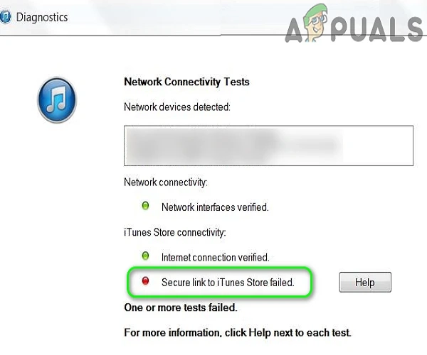 Fix: “Secure Link to iTunes Store Failed”