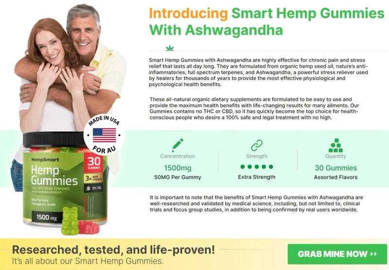 HempSmart Hemp Gummies Australia (AU, NZ, CA, IL) Working, Cost & Reviews