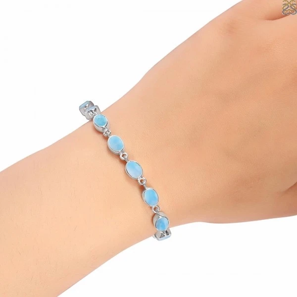 Wear Handmade Larimar Bracelet - Jewelry