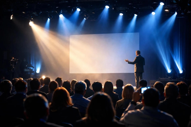 How stage lighting influences audience attention at corporate events