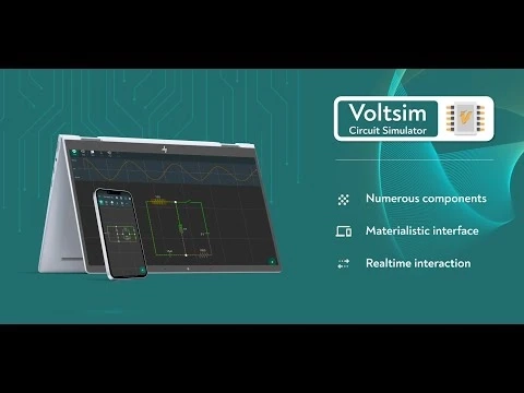 Design, simulate and learn electronics with VoltSim realtime circuit simulator