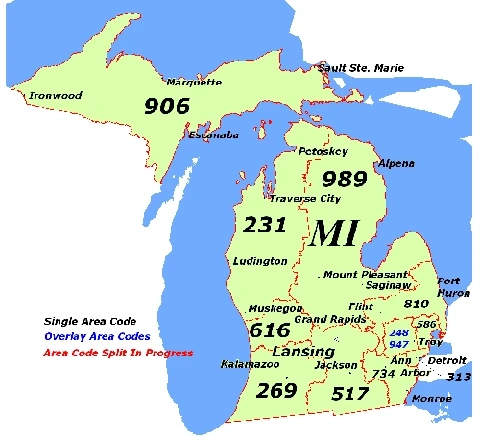 Area Code 517 Location Information