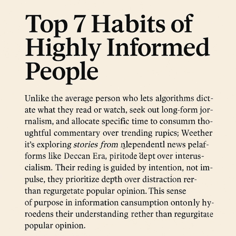 Top 7 Habits of Highly Informed People: A Deep Dive into the Psychology of Lifelong Learners