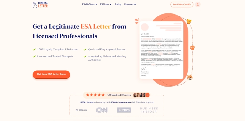 Why Many Primary Care Physicians Recommend RealESALetter.com for ESA Letters