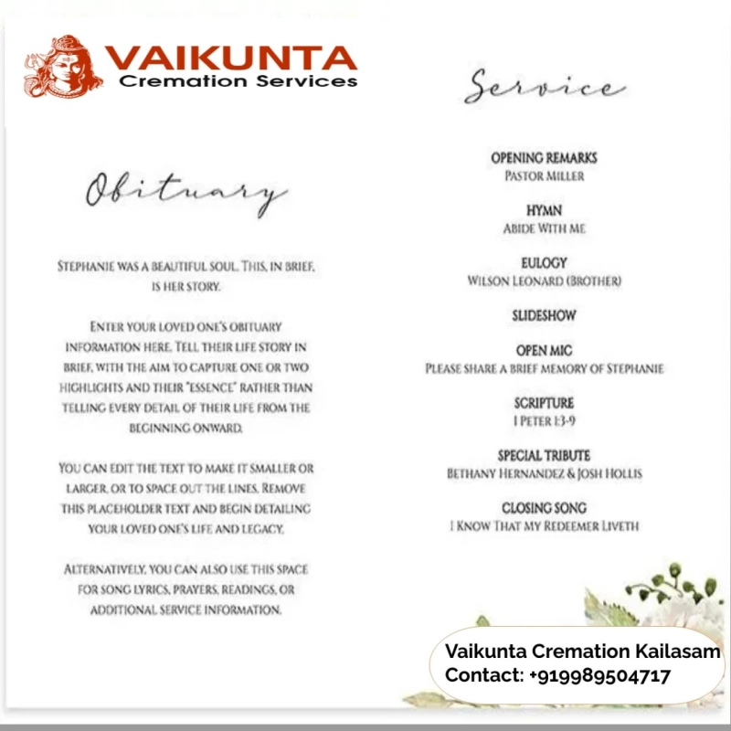 Funeral Obituary Services in Hyderabad