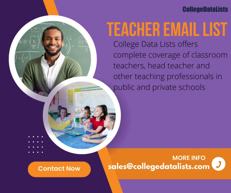 Teachers Email List is a directory of teaching professionals