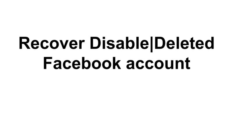 How to retrieve deactivated Facebook account