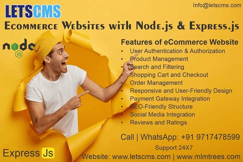 Node.js Ecommerce Website & Build a node.js Custom eCommerce web Application