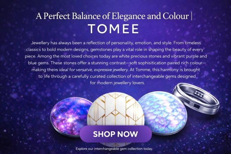 White Precious Stones Jewellery Collection by Tomee