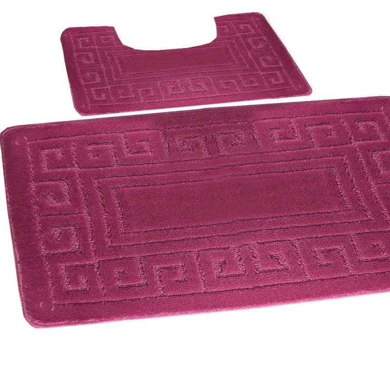 Add Luxury to Your Bathroom with the Greek Jacquard Bath Mat Set